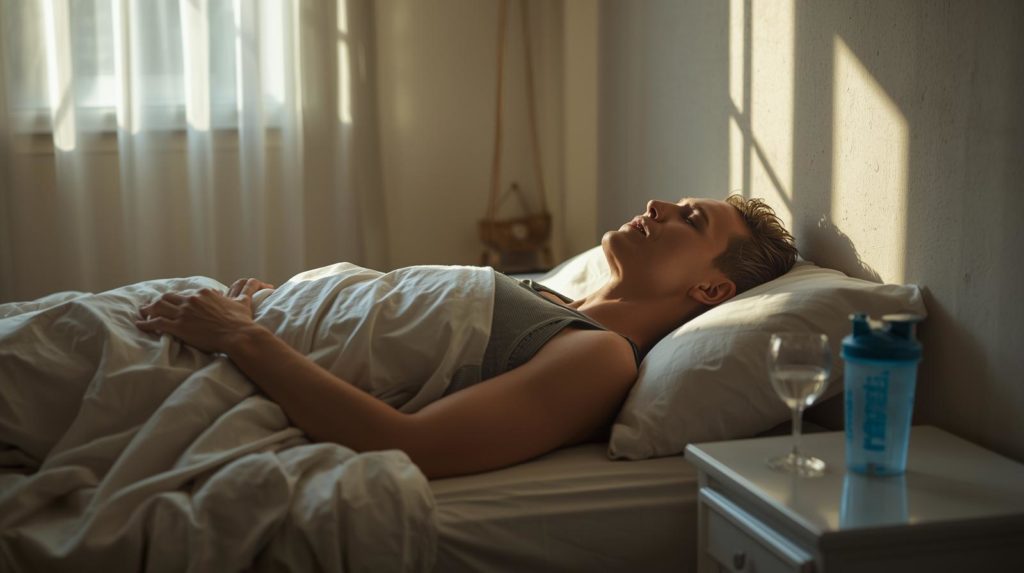 ランナーが睡眠で疲労回復をしているイメージ